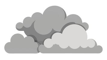White and gray cloud lines with rain white background illustration a gray cloud with a white background vector