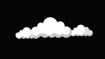 a black background with white clouds White clouds black background illustration vector