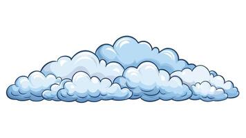 illustration of cartoon clouds on white background vector