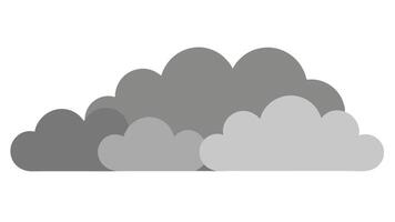 White and gray cloud lines with rain on white background illustration a gray cloud with a white background vector