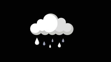 a white cloud with rain drops on it Collection of white clouds raining raindrops vector