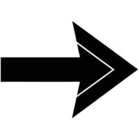 Bold Black Right Arrow Graphic Design Element vector