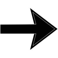 A bold black arrow pointing right on a white background vector