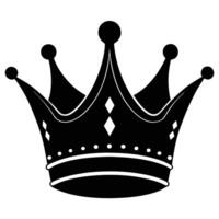 Black and White Simple Crown Design Illustration design vector