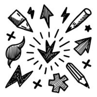 Hand Drawn Arrow Icons Collection for Design Projects vector