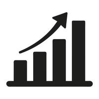 Ascending Bar Graph Showing Business Growth and Success vector