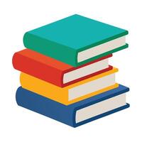 Stack of Colorful Books Isometric Illustration vector