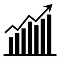 Upward Trending Bar Graph Showing Business Growth vector