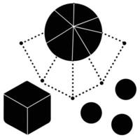 Abstract Data Visualization Showing Interconnected Shapes vector