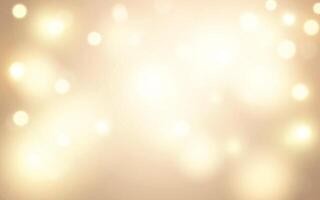Soft Golden Bokeh Light Abstract Background. Warm glowing blur with dreamy festive atmosphere. Backgrounds decoration vector