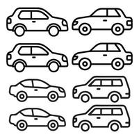 Set of car icons vector