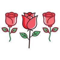 illustration of a red rose vector