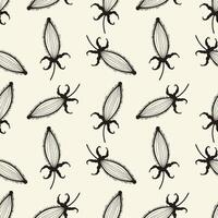 Thistle Carduus pattern, stylized doodle drawing, botanical background with seed pods. vector