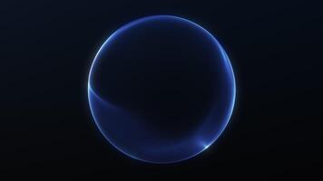 Clean rotating blue 3D glowing sphere with minimal motion and depth. Perfect for tech, UI, or branding visuals. Seamless loop in 4K at 60 frames per second. No audio. video