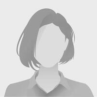 Abstract illustration of female silhouette with short wavy hair and collared shirt in grayscale style for use in digital profiles avatars identity representation. vector
