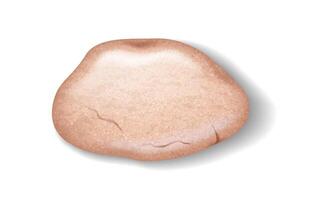 Detailed illustration of a smooth brown stone with subtle texture. Light shadows emphasize its natural shape. Ideal for naturethemed designs and educational materials. vector