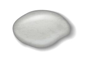 Detailed illustration of a smooth grey stone on a white background. Reflecting realism and simplicity. Ideal for naturethemed designs or educational purposes. vector