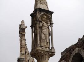 Medieval column near coliseum arena in verona photo