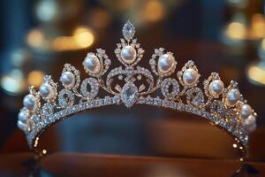 The tia tiara is made of gold and diamonds photo