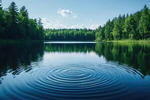 Ripples of Tranquility A Dance of Water and Air photo