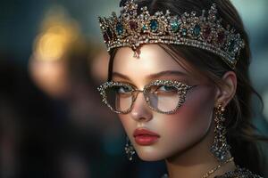 Extravagant Elegance A Luxurious Fashion Show Crown photo