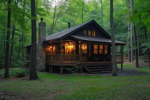 A small cabin in the woods photo