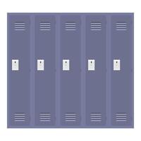 School Locker Flat Illustration. Clean Icon Design Element on Isolated White Background vector
