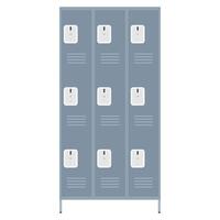 School Locker Front Flat Illustration. Clean Icon Design Element on Isolated White Background vector