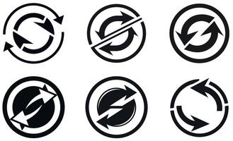 Circular Arrow Icon set vector
