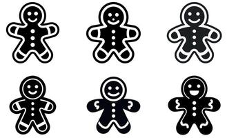 black and white gingerbread design vector