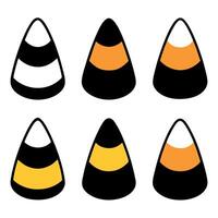 Candy Corn Icons set vector