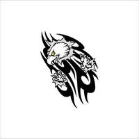 Eagle illustration with tribal style on white background. Can be used as graphic design vector