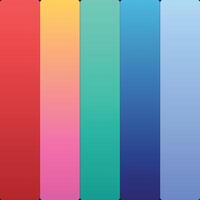 Colorful set of gradients design vector