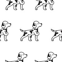 pattern with a simple icon of a dog doing yoga, namely standing with a wrapped paw and meditating, for logos and various designs vector