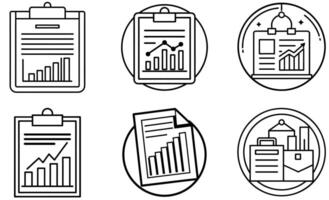simple depicting business reports vector