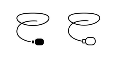 A simple icon set depicting pet leashes, ideal for pet care and walking designs. vector