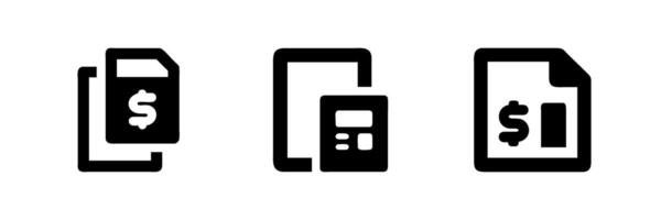 A simple icon set depicting budget management symbols, ideal for finance and planning projects. vector