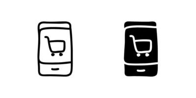 icon set featuring shopping app symbols, ideal for e commerce and technology designs. vector