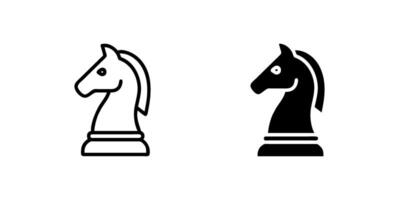 A simple icon set depicting a chess knight piece, ideal for strategy and game designs. vector
