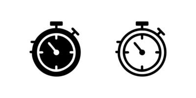 icon set showcasing quick time symbols, suitable for productivity and timing designs. vector