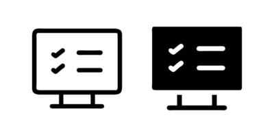 A minimalist icon set showcasing computer task symbols, perfect for productivity and technology designs. vector