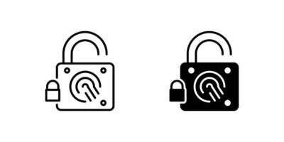 A simple icon set depicting fingerprint symbols, ideal for security and biometric designs. vector