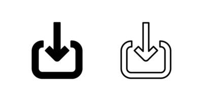 A modern icon set featuring download symbols, suitable for technology and digital designs. vector