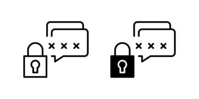 A modern icon set featuring padlock password symbols, suitable for security and technology designs. vector