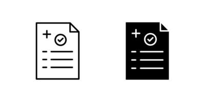 icon set featuring medical report cards, perfect for healthcare and documentation designs vector
