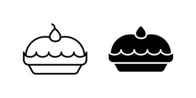 icon set depicting pies, ideal for food and baking designs. vector