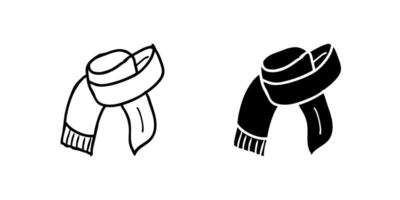 icon set depicting scarves, perfect for winter and fashion designs. vector