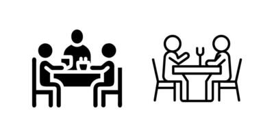 A modern icon set showcasing family dinner scenes, suitable for home and togetherness designs. vector