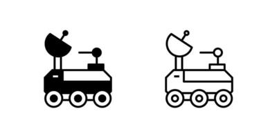 A modern icon set showcasing moon rovers, suitable for space exploration and sci-fi-themed designs. vector