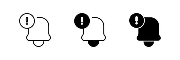 A modern icon set featuring notification bells, suitable for technology and alert designs. vector